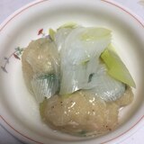 大根餅と長ネギの煮物